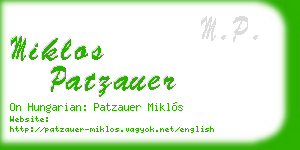 miklos patzauer business card