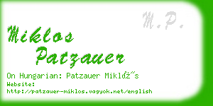 miklos patzauer business card